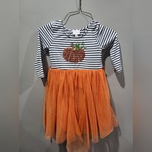 Girls Pumpkin Dress